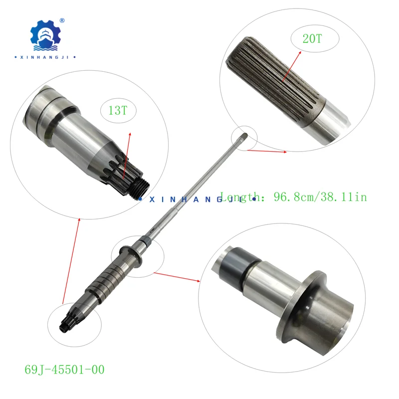 

69J-45501-00 Drive Shaft For Yamaha Outboard Motor F200 F225 F200TXR F225XA Lower Casing Made in Taiwan Boat Accessories