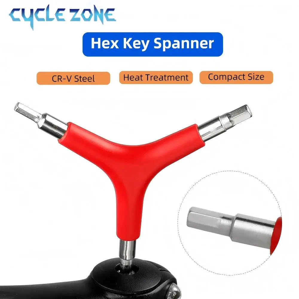 4/5/6mm Bicycle Hex Wrench Spanner 3 Way Y Shape Steel Multifunctional MTB Road Bike Repair Tool Cycling Allen Key Hand Tools