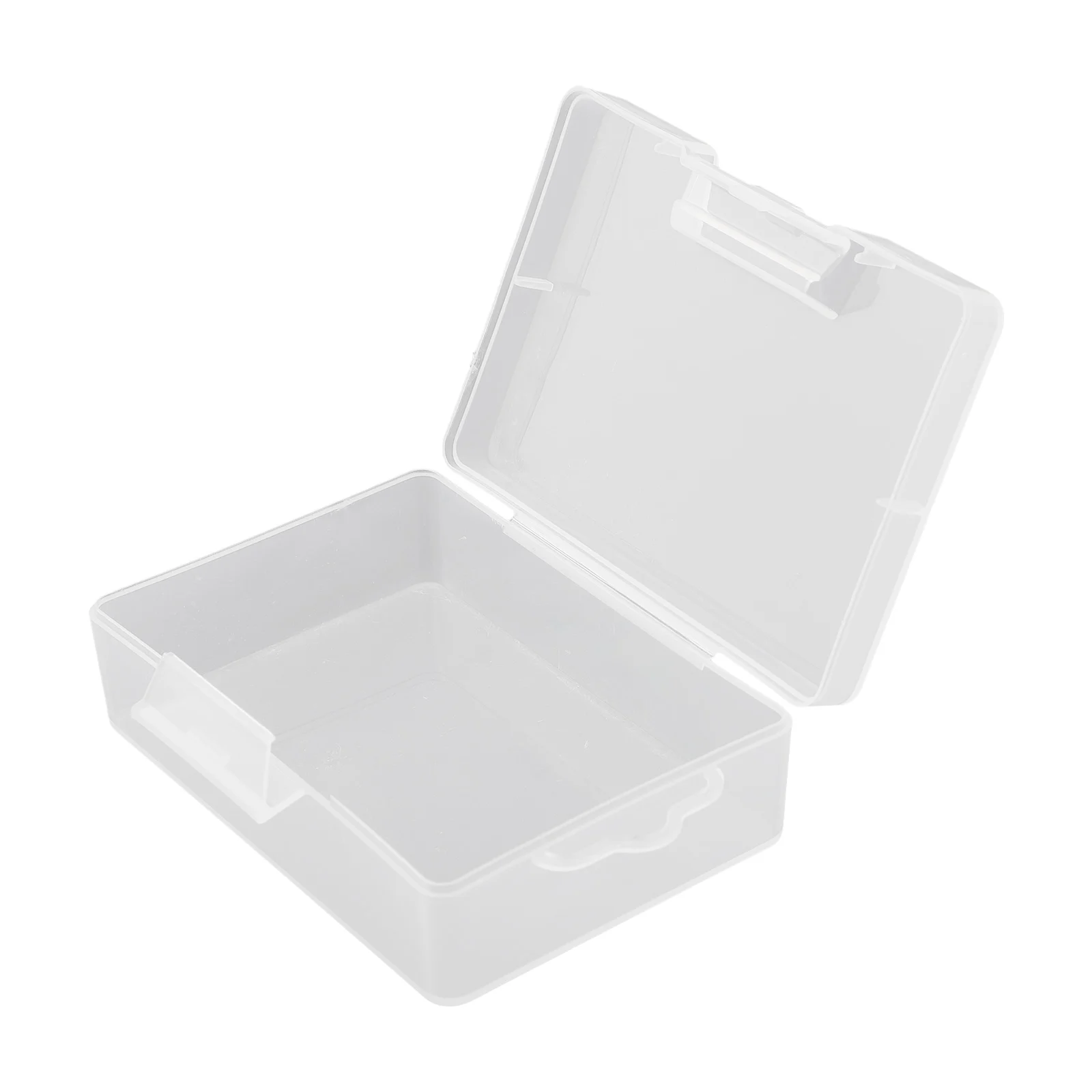 1PCS Transparent Plastic Box Jewelry Packaging Component For Receiving Box ID Card Jewelry Rectangle Home Plastic Storage Box