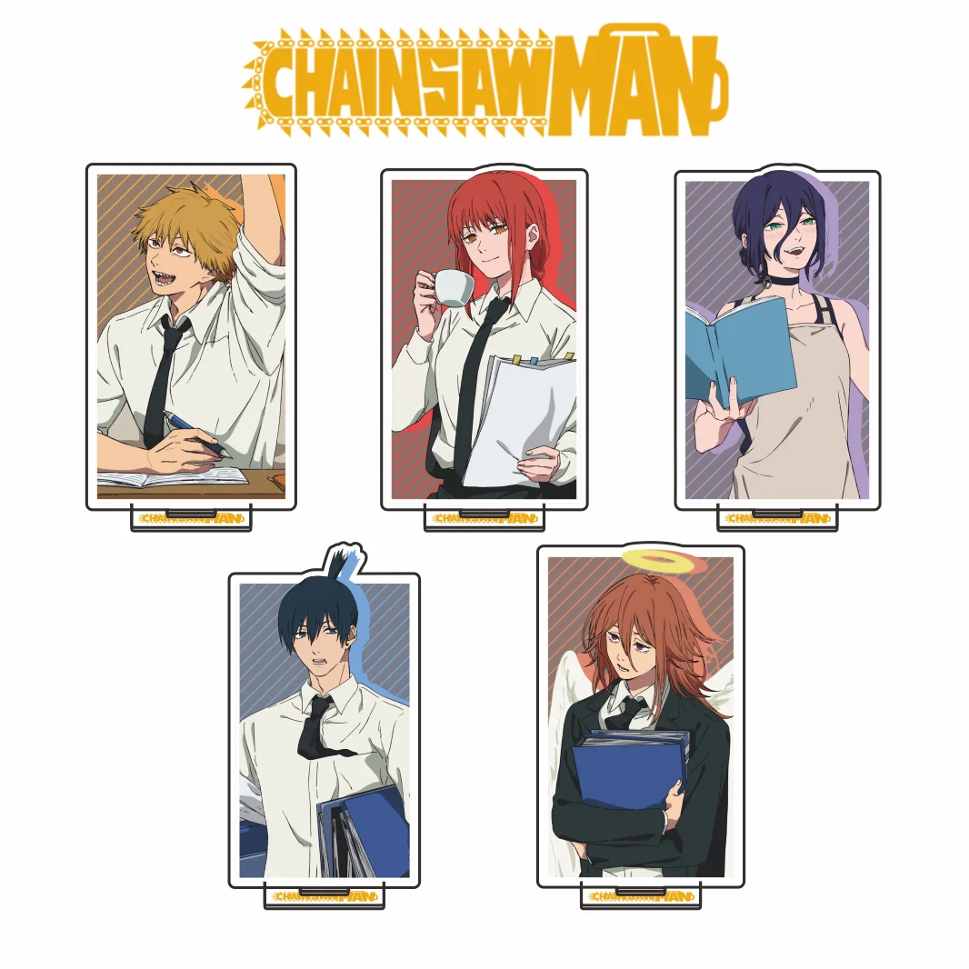 Chainsaw Man Acrylic Stand Keychain Denji Makima Reima Aki Angel Devil Comic Office Style 2026 Latest Model Desktop Ornament