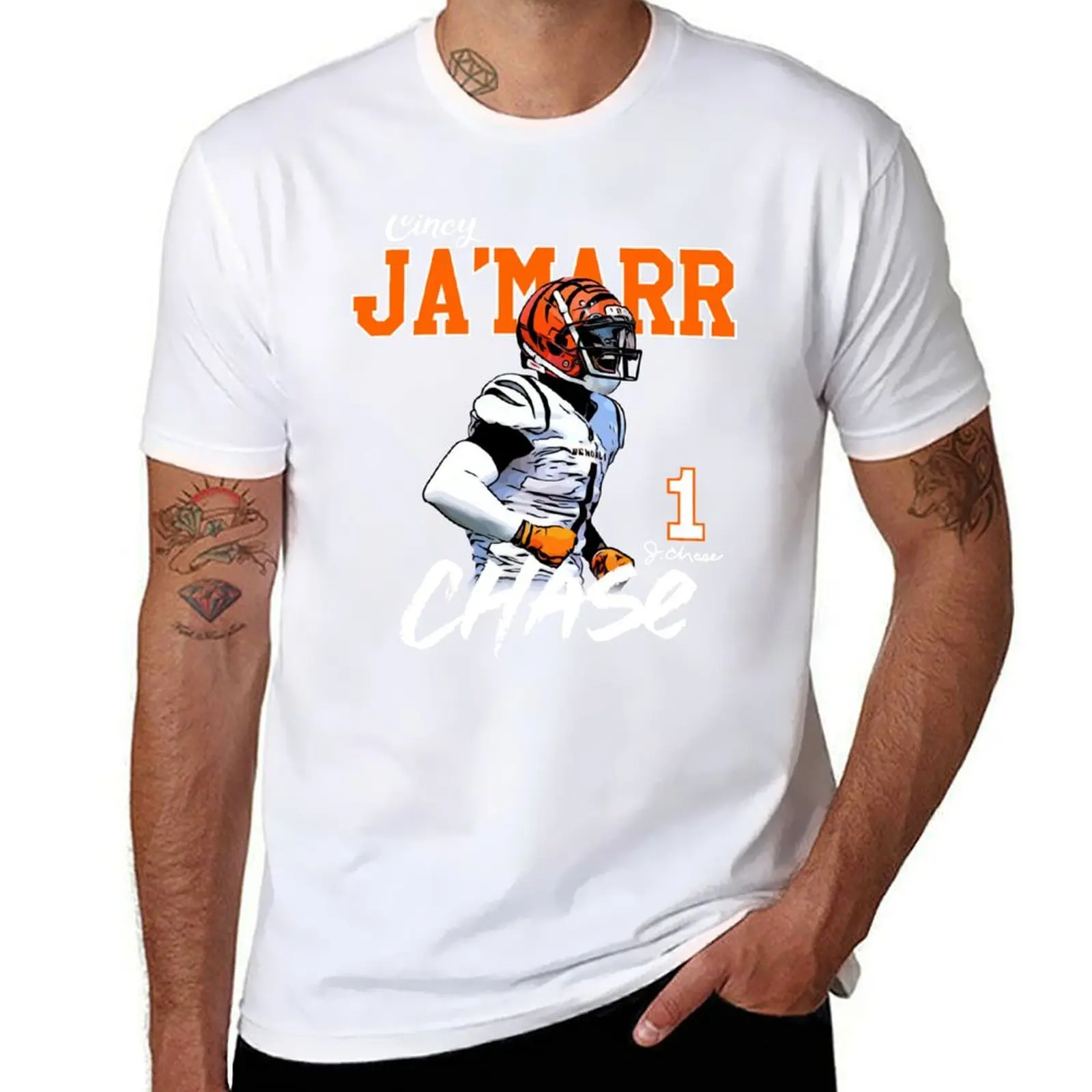 

Ja'MARR CHASE T-Shirt t shirts for man graphic funny t shirts designer T-Shirt