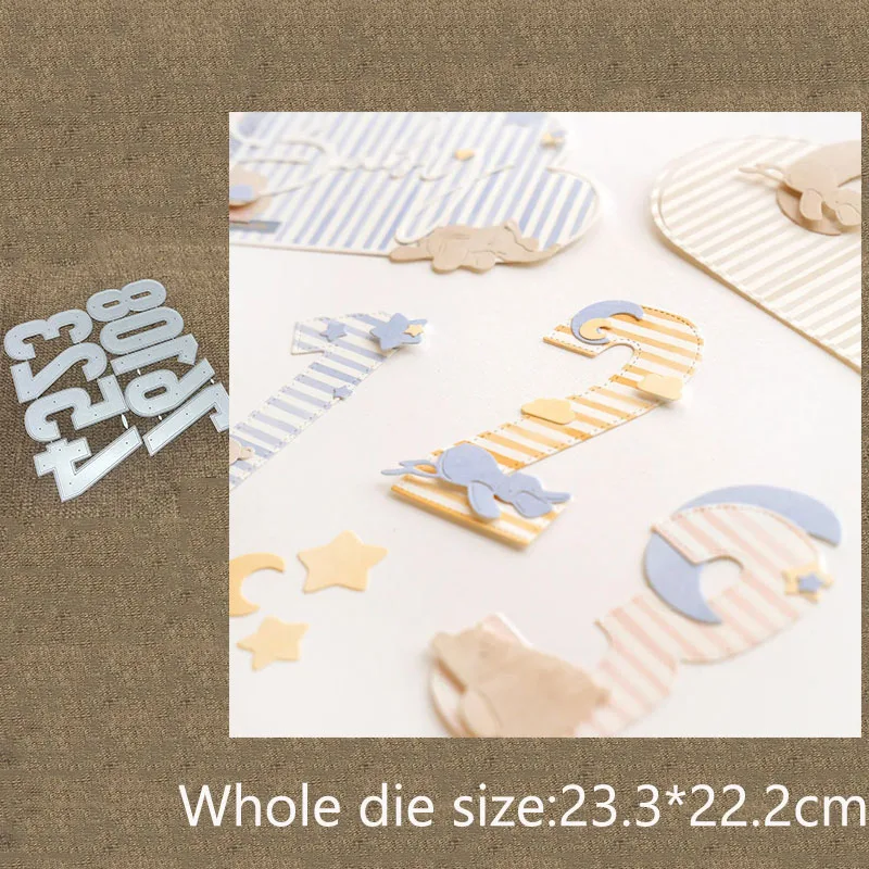 

Новый дизайн, металлическая вырубная форма-трафарет для вырезания цифр, декоративная вырубка для скрапбукинга, для альбомов, бумажных открыток, тиснения