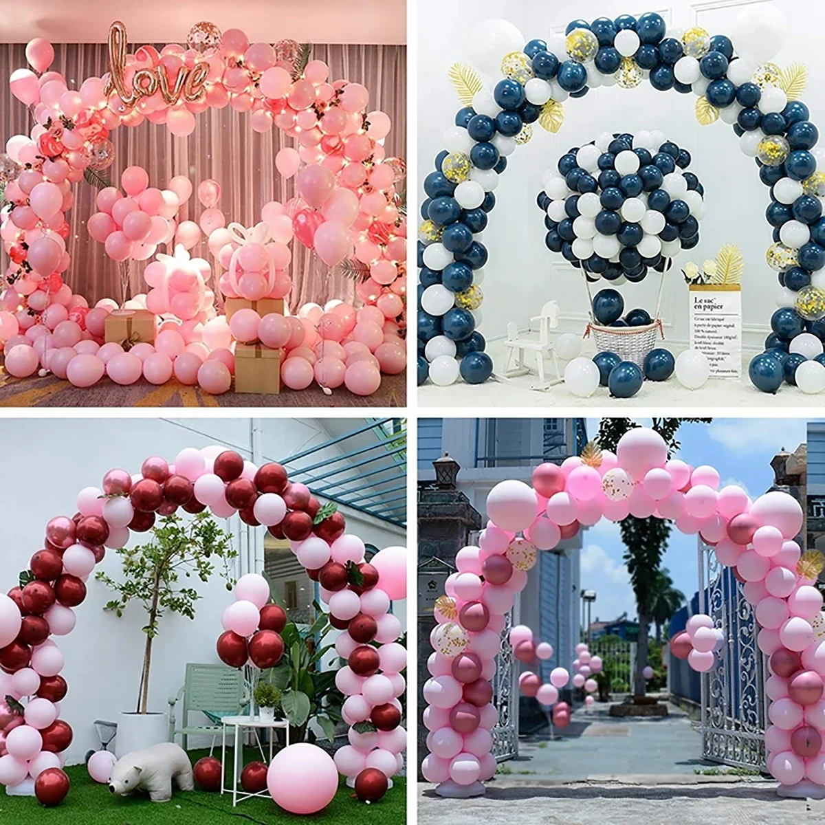 1 Set Plastic Balloon Arch Stand Kit Large Arch Kits Frame Festival Decor Wedding Baby Shower Birthday Party Decoration Supplies