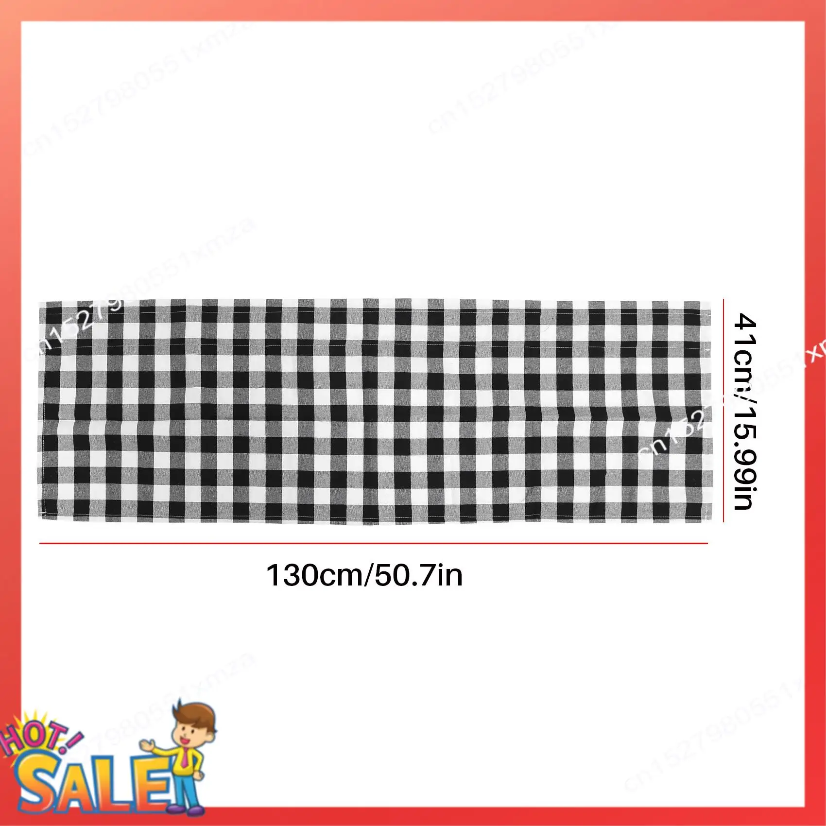 ABCL – cantonnière à carreaux de buffle pour cuisine, ferme, cantonnière à carreaux pour décoration de traitement de fenêtre (noir et blanc)