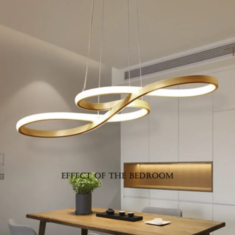 

Modern LED Chandelier Creative Nordic Dining Room Pendent Lights For Kitchen Bar Front Desk Office Decoration Hanging Lamp Gold