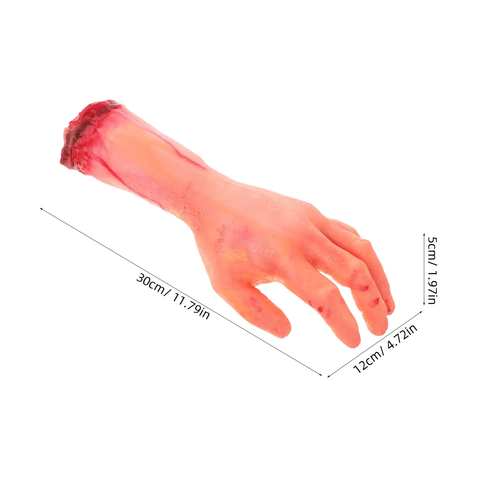 Brazo falso de mano rota, accesorios para trucos de Halloween, adorno de manos falsas espeluznantes para fiesta embrujada, mano simulada, 2 uds.