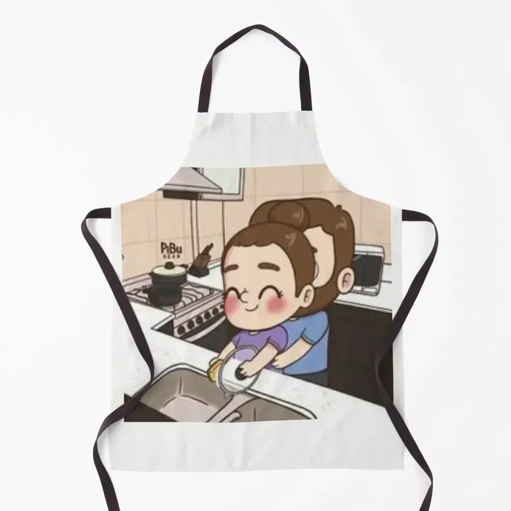 

pibubear Apron Chef Accessory work gowns for women cleaning For Nail Stylist Waterproof Kitchen For Women Apron