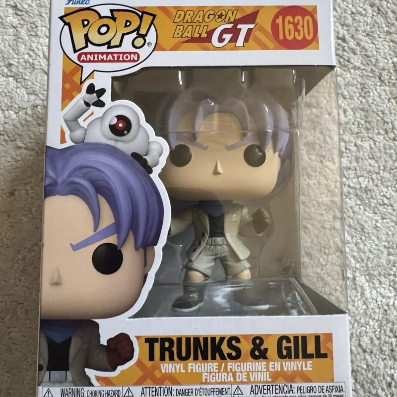 Funko Pop Original Dragon Ball GT TRUNKS y GILL # Figura de Acción 1630, Muñeco Decorativo, Modelo Coleccionable, Edición Limitada, Juguete de Regalo