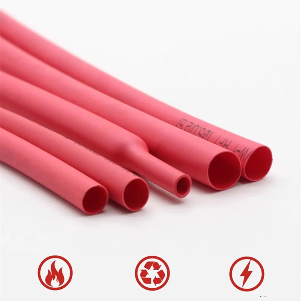 Heat Shrinkable Tube Red 4mm 5mm 6mm 7mm  8mm 10mm 14mm 2:1 Shrink Tubing Wire Dropshipping