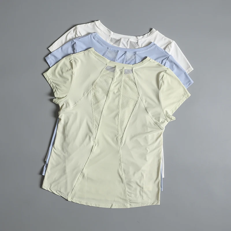 

Sports short-sleeved T-shirt for women 2025 summer breathable yoga clothes fashion professional quick-drying training running