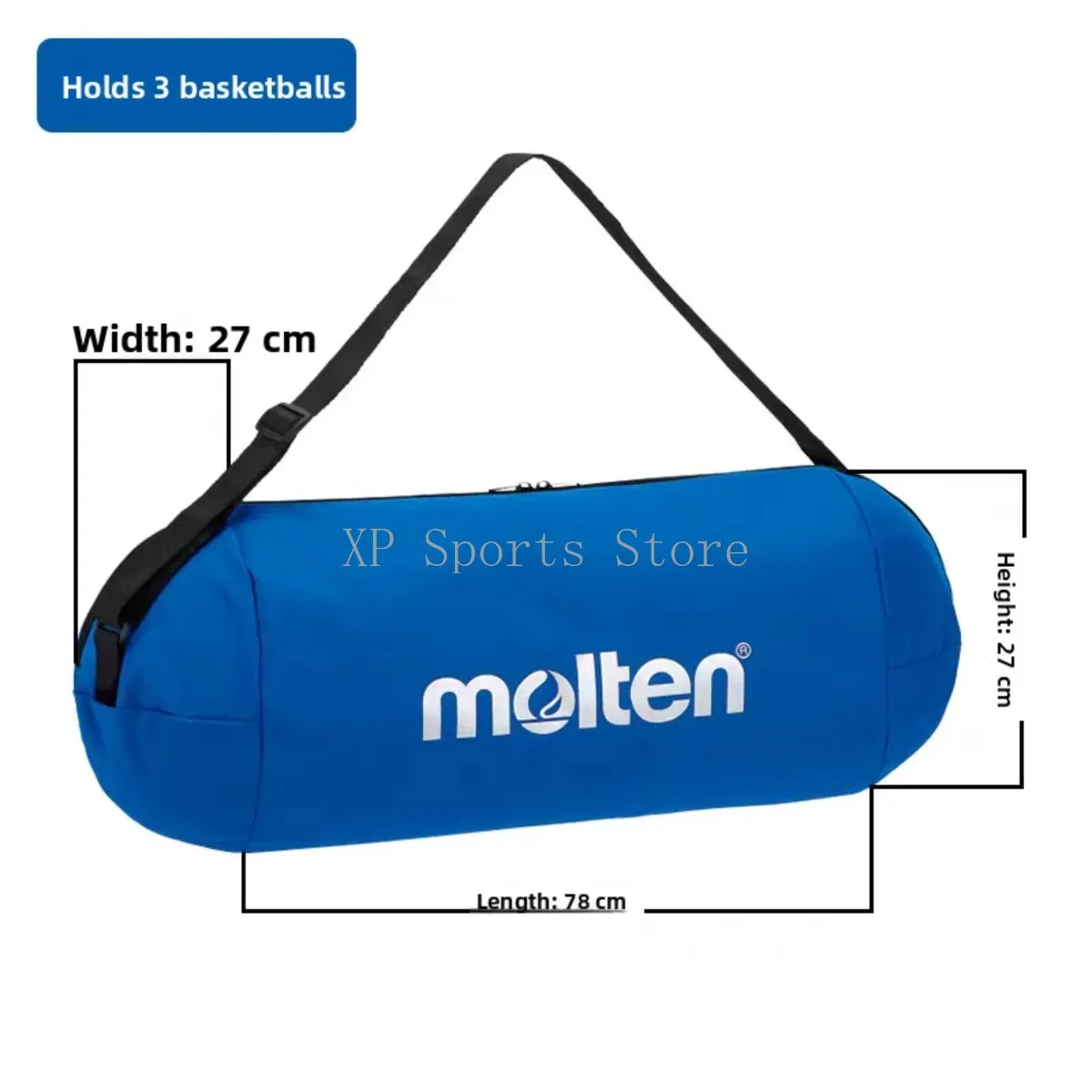 Molten EB0043 6-Pack Ball Bag - Universal for Basketball/Football/Volleyball, Durable Material, Handheld Design, Sports Gear