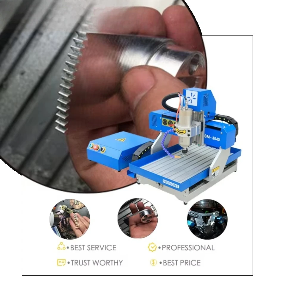 Cost-Effective Square Linear Rail Mini Desktop CNC Router - Small 3040 CNC Milling Machine for Wood