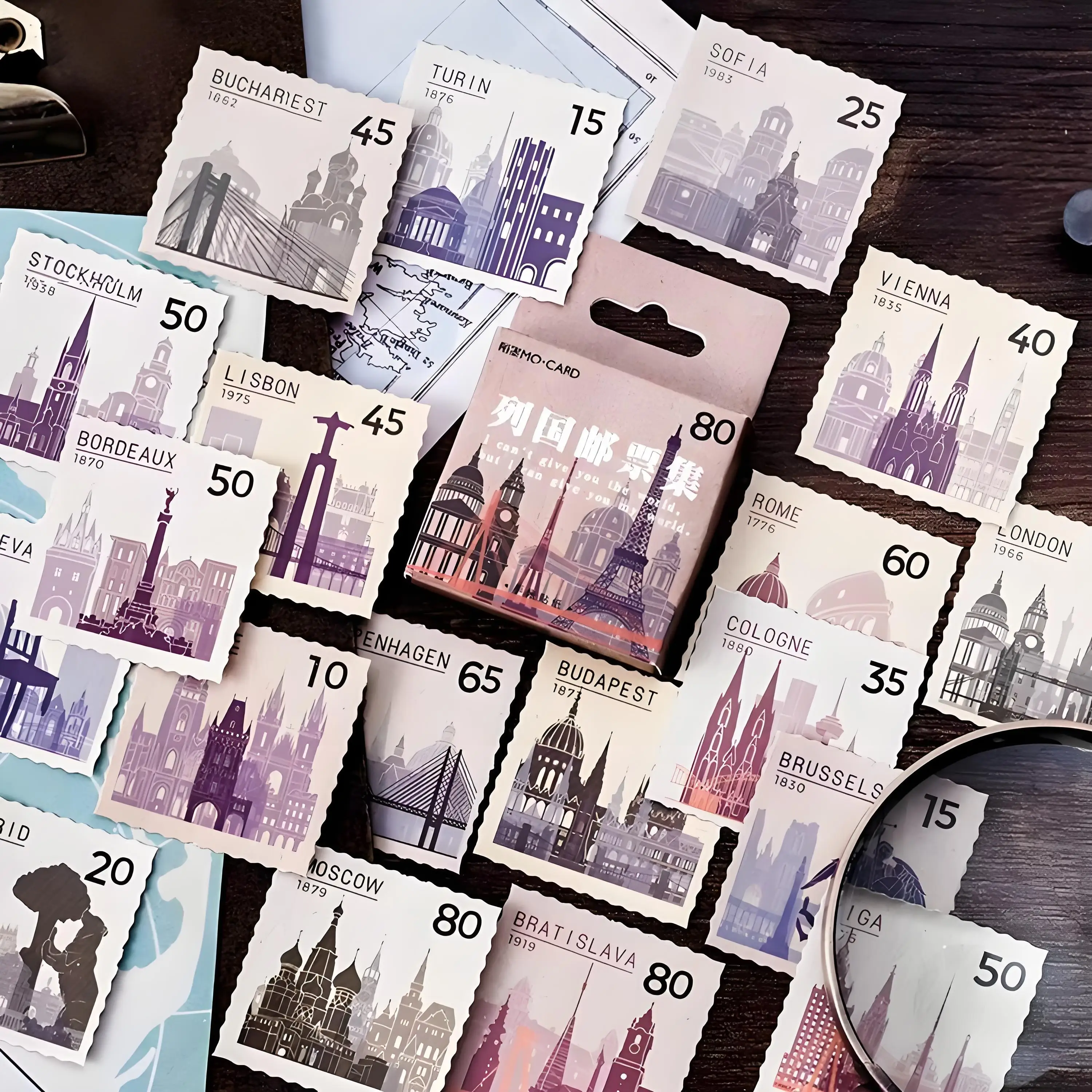 

46 шт./компл. декоративные наклейки для штампов различных стран-сделай сам, этикетка для скрапбукинга, альбом, наклейка