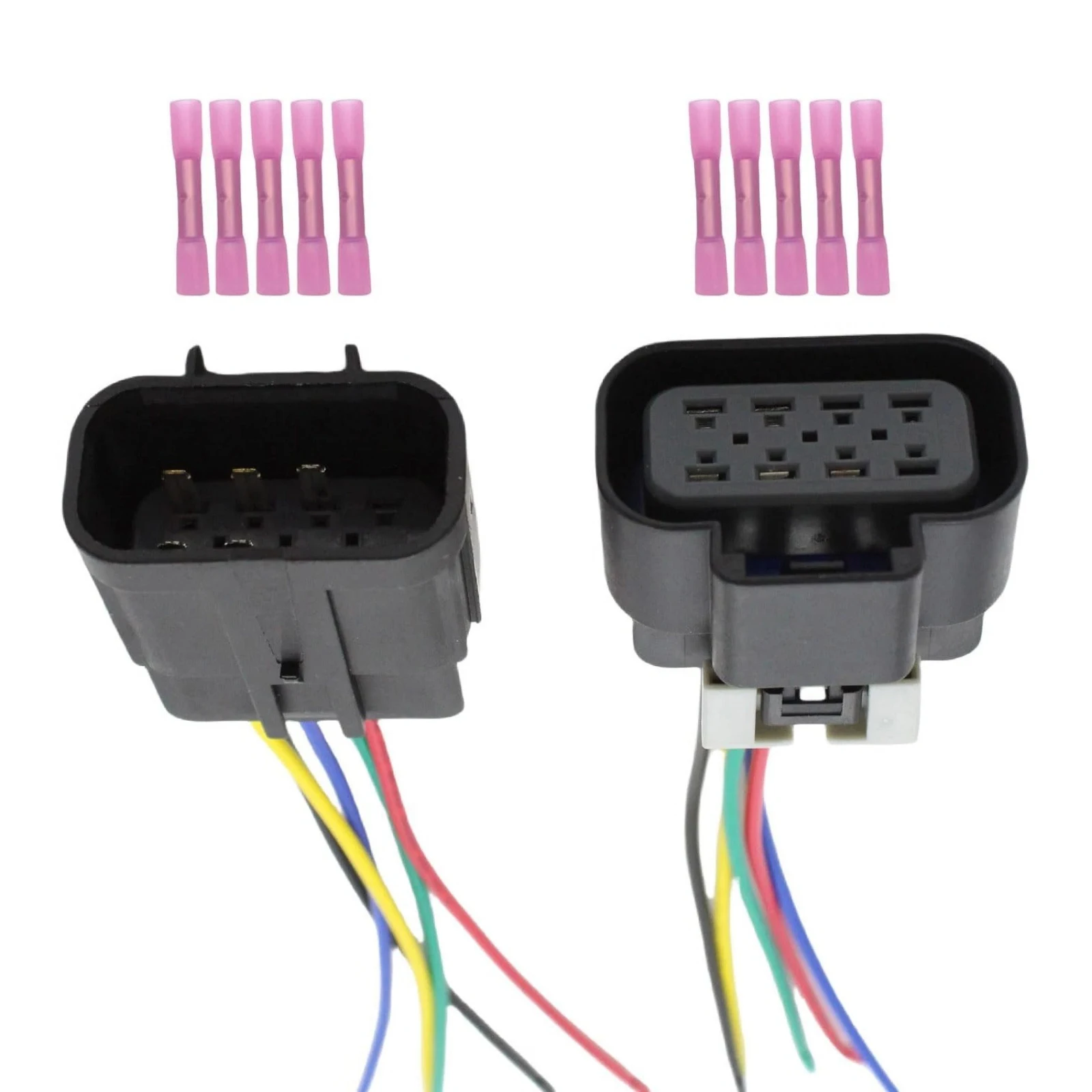 1 Set For Chevy Silverado Car Male & Female Headlight Connector Plug Harness Pigtail 5Pin Kit For GMC Sierra Accessories Replace