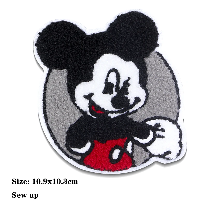 MINISO Disney Topolino Paillettes Love Icon Ricamo Applique Toppe per abbigliamento Fai da te Cucire su toppe sui adesivi