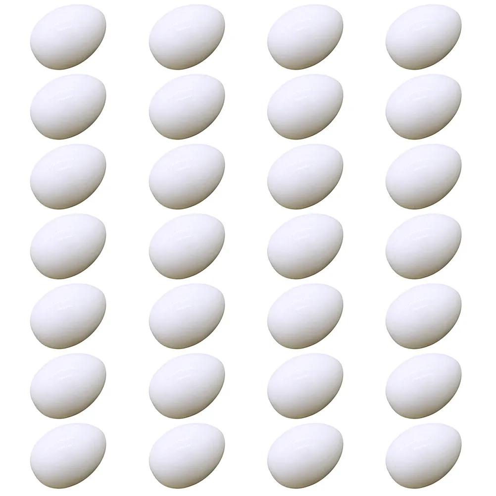 28Pcs Simulation Pigeon Eggs Lifelike Effect Durable Resistant to Breakage for DIY Projects Hatching Induced Pigeon Eggs
