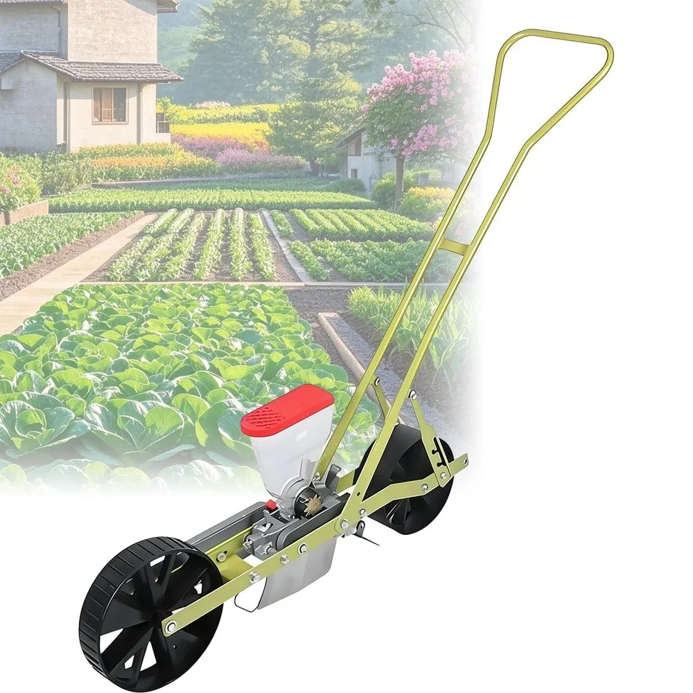 Portable Manual Seeder Adjustable Garden Row Spacing Planter 1row