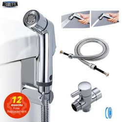 Dwie funkcje toaleta ręczna bateria bidetowa bidet łazienkowy spryskiwacz prysznicowy mosiądz T adapter 1.2m wąż zbiornik haczyk uchwyt łatwa instalacja