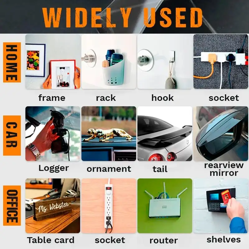 60 Pcs Reusable Waterproof Double Sided Adhesive Tape  Plug photo frame floor mat transparent non-marking stickers Dropshipping