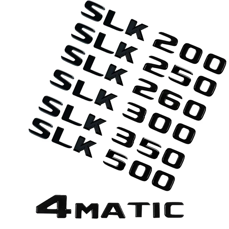 Car Tail Rear Trunk Badge Emblem Letter Stickers For Mercedes Benz SLK R170 R171 SLK55 SLK63 SLK200 SLK250 SLK300 SLK320 SLK350