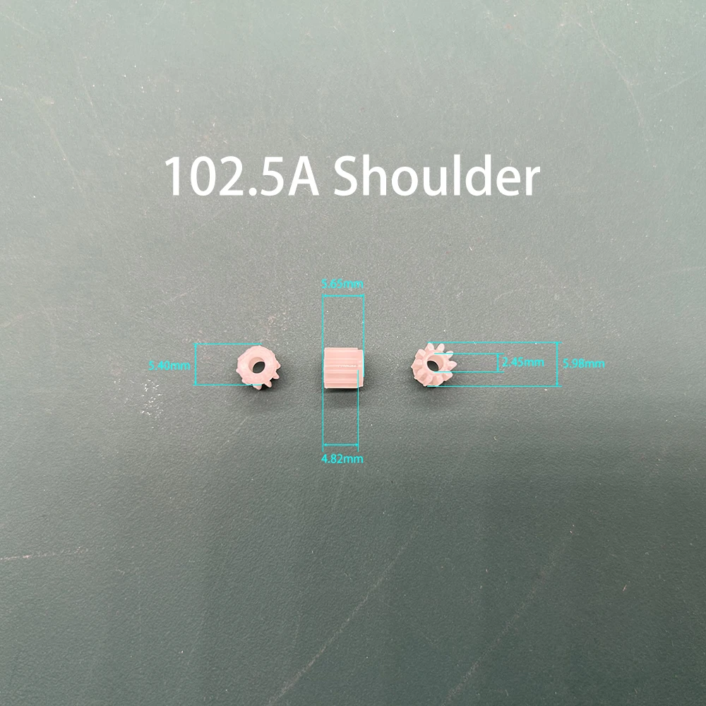 102.5A 102.5A Shoulder 0.5M Gear Modulus 0.5 10 Tooth Plastic Pinion Motor Toy Accessories 10pcs/lot
