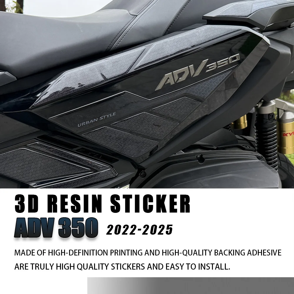 

ADV350 Sticker Motorcycle rear side panel protection for ADV 350 Accessories 2025 3D Resin Sticker 2022 2023 2024