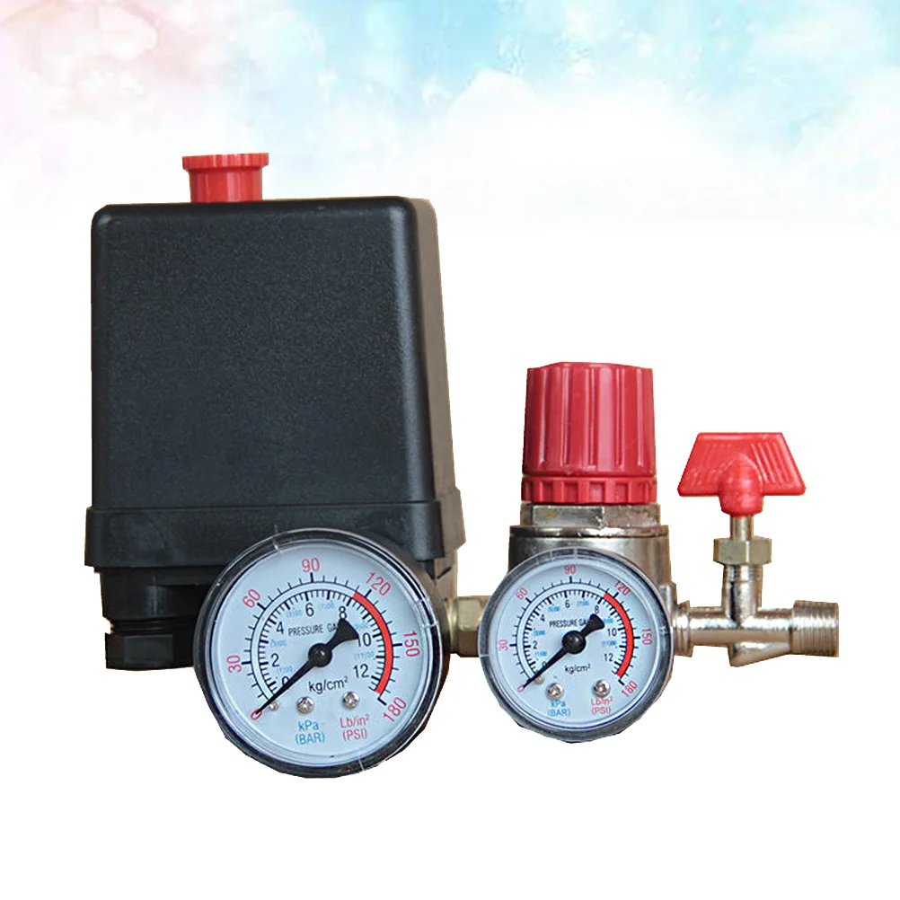 Pompe de compresseur d\'air durable professionnelle, contrôle de la pression avec jauges, Sochi, 4 trous
