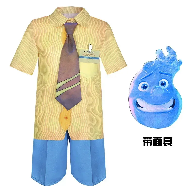 

Crazy Elements City Animation Children's Party Water and Fire Element Costumes, suitable for Halloween and Christmas parties