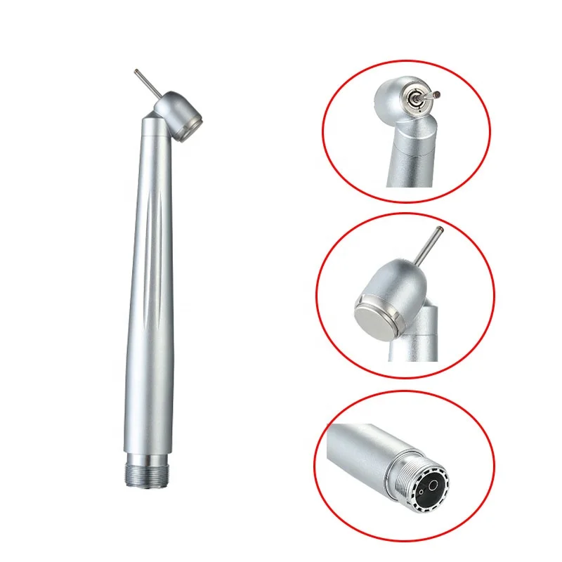 Foshan High Speed Air Turbine Handpiece 45 degree single spray 2Holes 2/4 Holes den tal Led