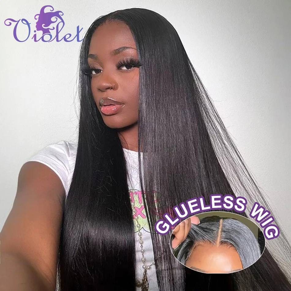 5x5 Glueless Wigs Human Hair Ready To Wear 13x4 HD Lace Frontal Wig Straight Pre Plucked Pre Cut Full Lace Frontal Wig For Women