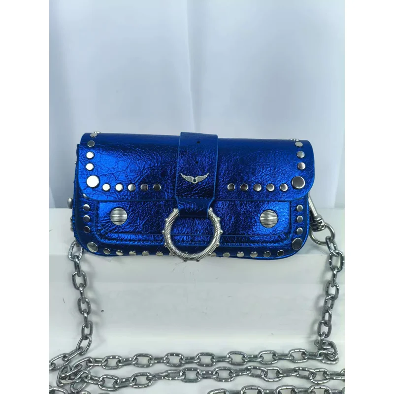 Classic French Rivet Circle Design Simple and Versatile Mini Bag Chest Bag Crossbody Bag2026