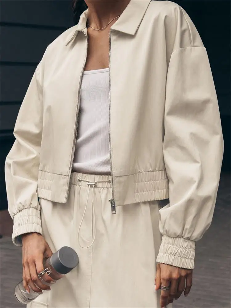 Veste à revers court pour femme, haut de personnalité, tendance de la rue européenne et américaine, automne et hiver, nouveau, 2023