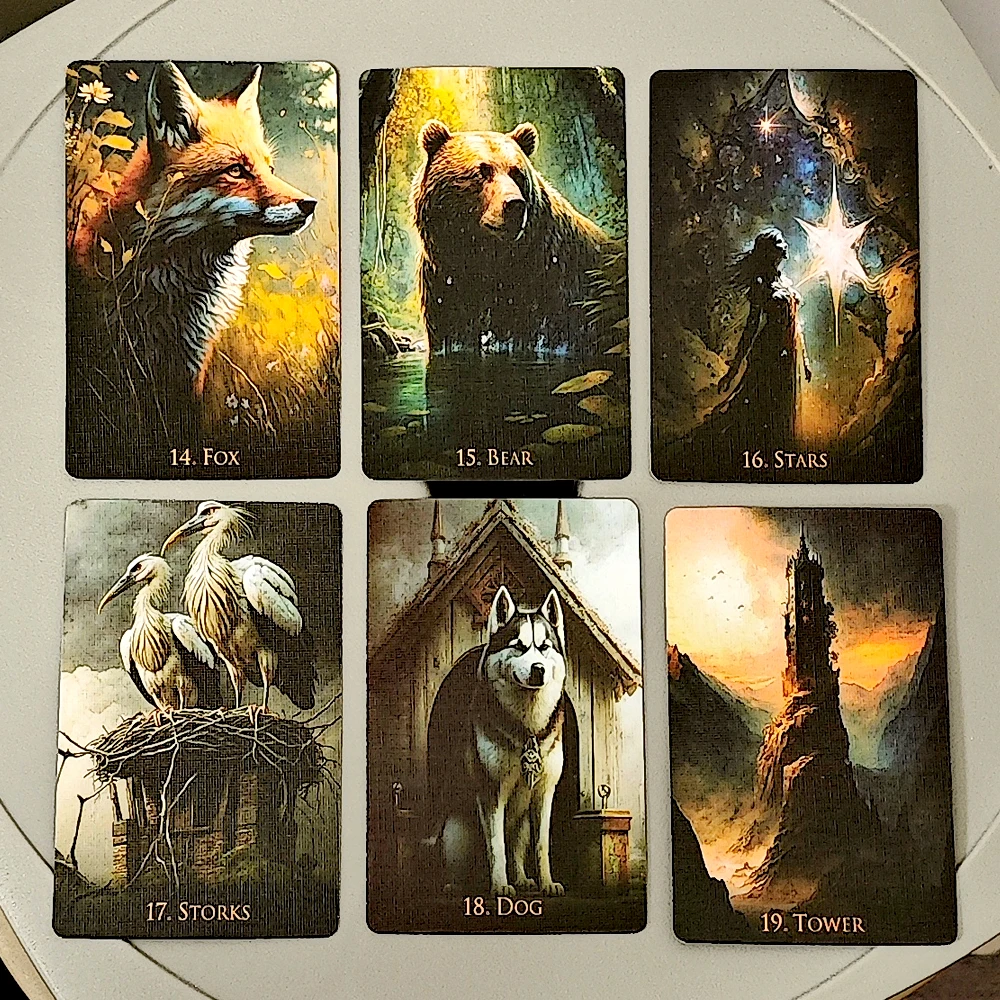 36 Pcs Fantasy Lenormand Cards 9*6cm Weird World Lenormand Deck