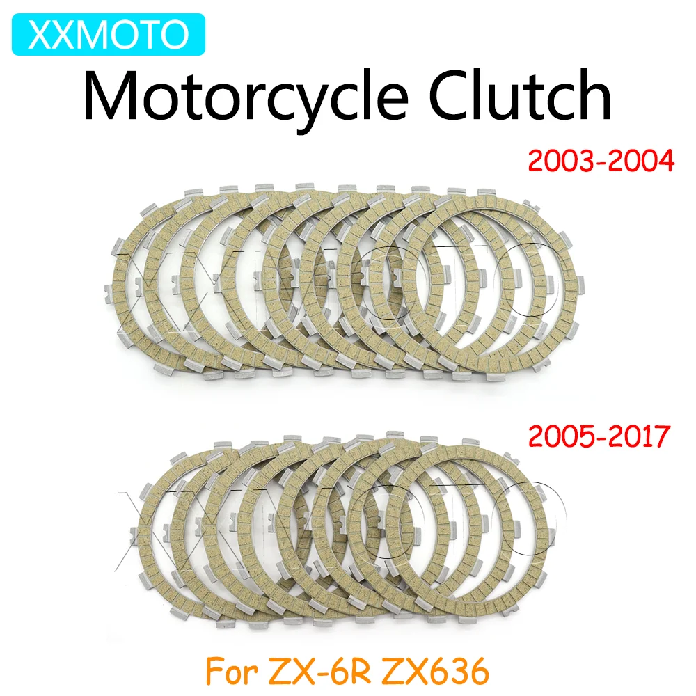 

For Kawasaki ZX6R ZX636 ZX 6R 636 ZX-636 2003 2004 2005-2016 2017 Motorcycle Clutch Plates Friction Disc Kits ZX-6R Accessories