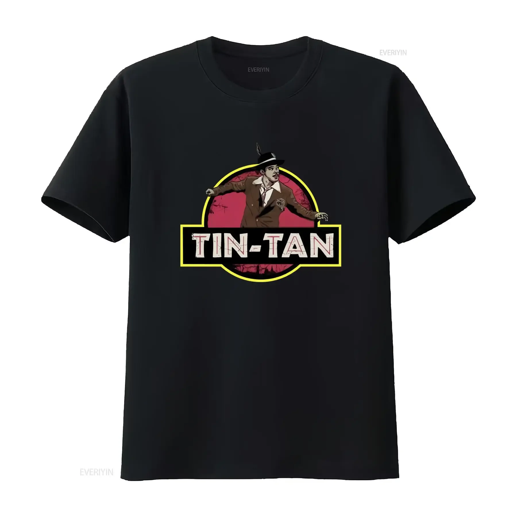 Camiseta TIN TAN con Logotipo Jurásico, Estilo Vintage, Pachuco, Cholo, Chicano, México, Lavada, Ligeramente Transpirable, con Gráficos