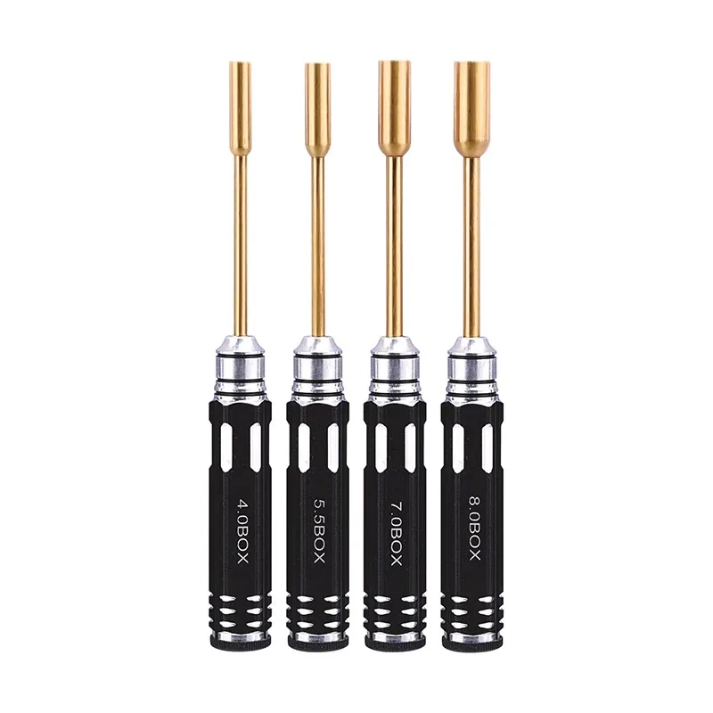 

Allen Screwdriver 4.0mm 5.5mm 7.0mm 8.0mm Hex Driver Set RC Tool Flat Head Hexagon Screw Driver Wrench Tool Kit for RC Car Drone