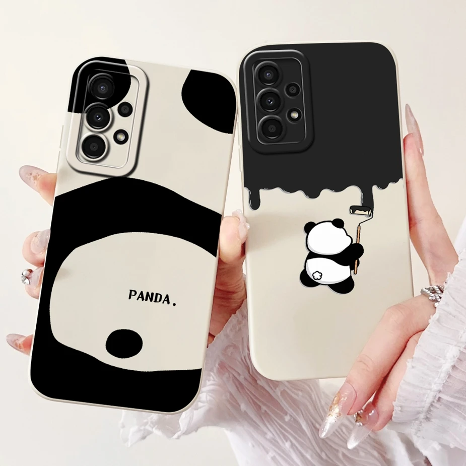 For Samsung Galaxy A23 5G Case SM-A236B Cute Panda Cartoon Cover Shockproof Phone Case For Samsung A23 A33 A53 A73 5G Soft Shell