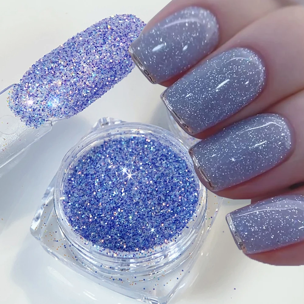 12Jar/Set لامعة عيد الميلاد مسمار الفن بريق مسحوق المجسم سباركلي الحلوى كريستال الماس الصباغ الغبار السكر مانيكير مسحوق