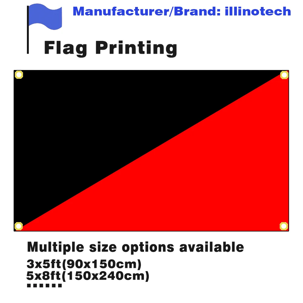 Red and Black Anarchist Flag | Unique Design Print | High Quality Materialsose from decorative flag