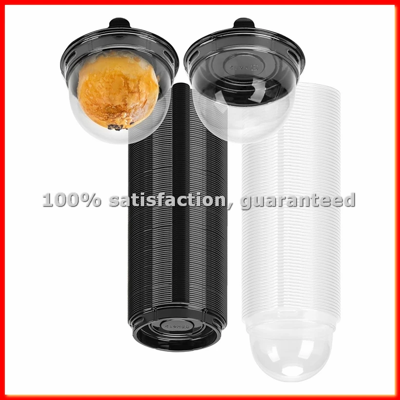 Mini Individual Cupcake Container Mini Cupcake Holder Desk Pet Containers for Chocolate Covered Cookies 100 Pack-A63M