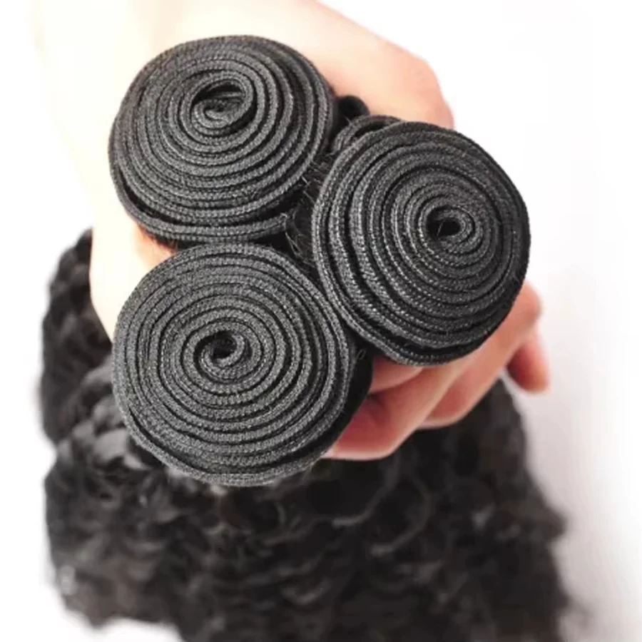 15A البورمية مجعد حزم الشعر البشري موجة عميقة الخام 1 3 4 صفقات الحزمة 100% غير المجهزة لحمة مزدوجة ملحقات نسج للنساء