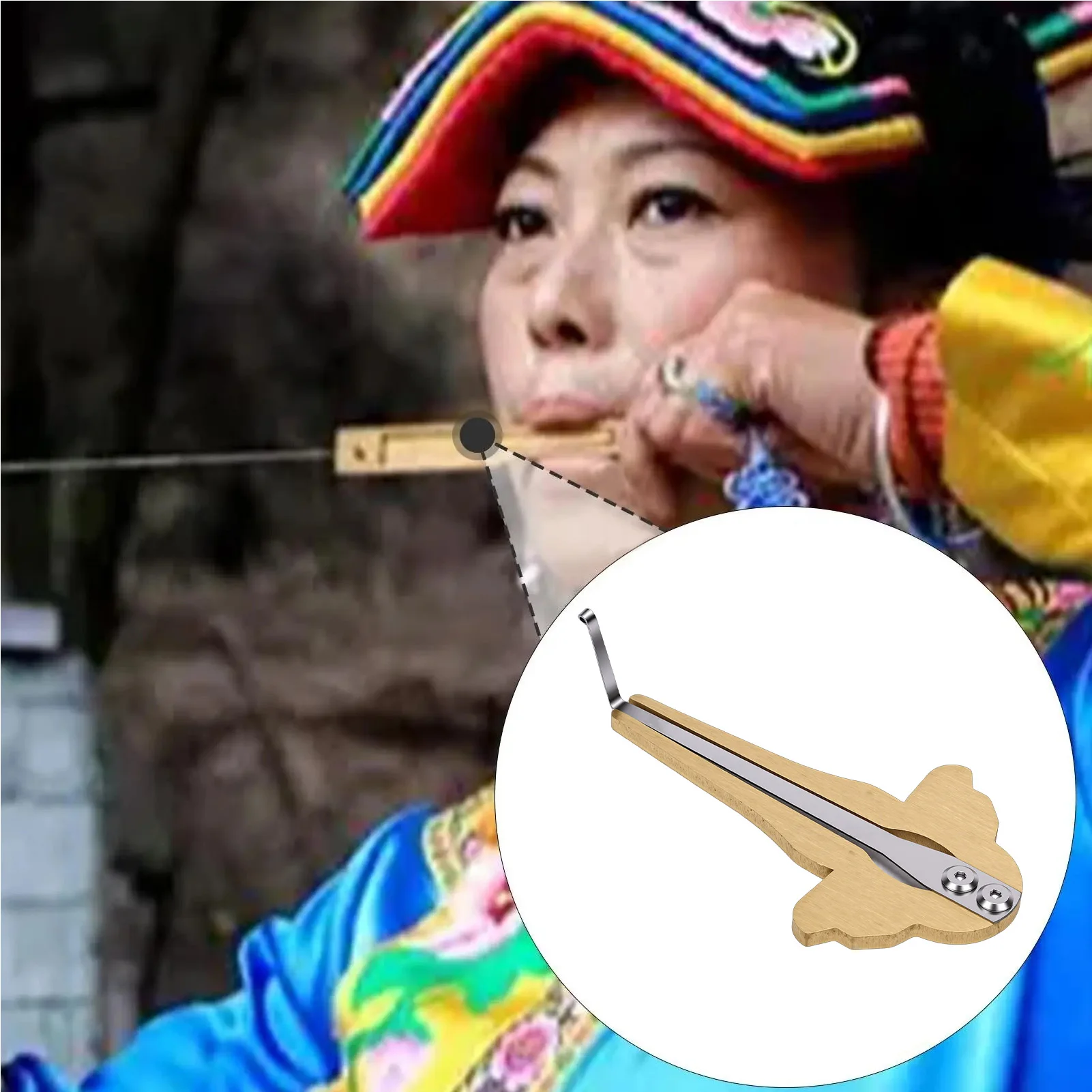 Mouth Harp Russian Jaw Harp Traditional Musical Instrument Portable Metal Mouth Harp Clear Sound for Beginner Adult Music Lovers