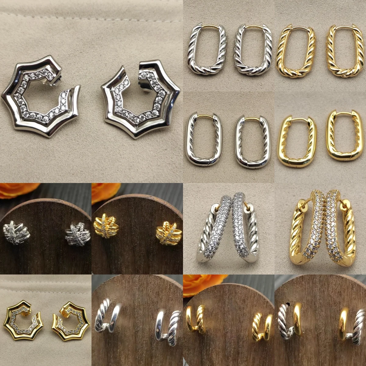 

2025 новые высококачественные модные ювелирные серьги DY, подарок на день Святого Валентина, модные модные серьги с элементами современного стиля