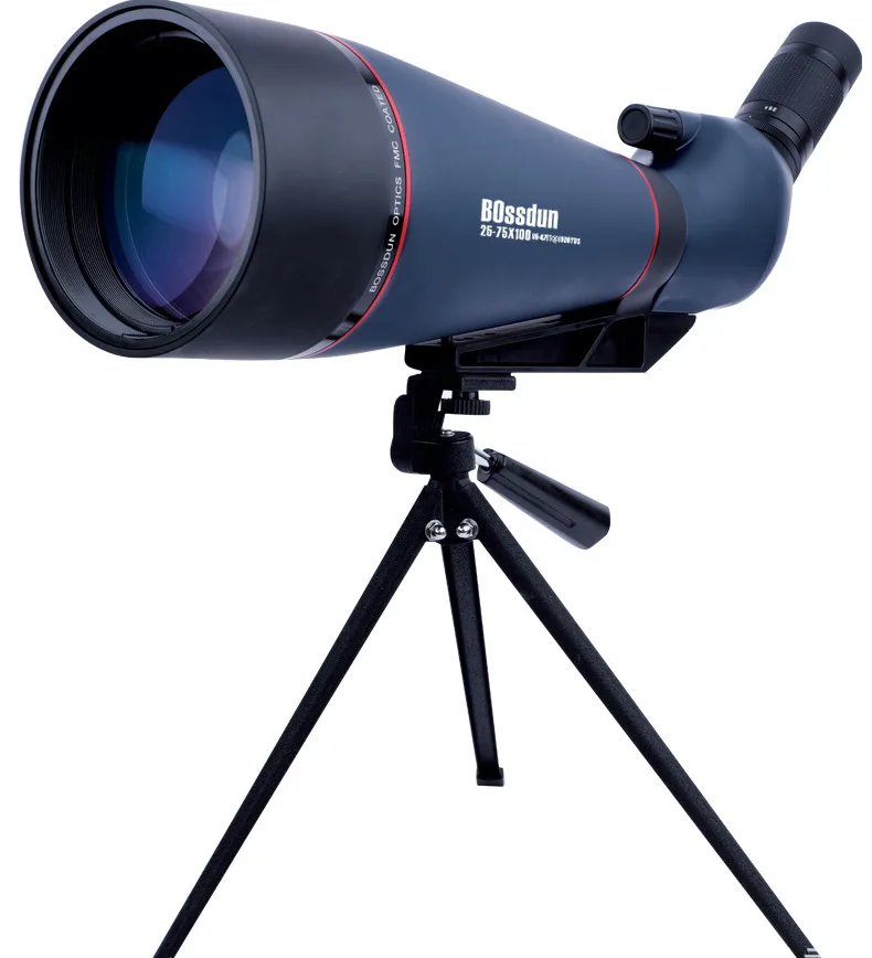 Bossdun 25-75x100 45 Graden Spotting Scope Zoom Telescoop Multi-Coated Voor Vogels Kijken Moon View Jacht Wedstrijd