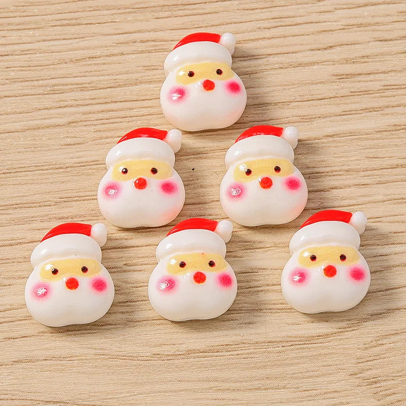 10Pcs/Pack of New Non Perforated Santa Claus Accessories DIY Cream Glue Accessories, Character Phone Cases, Handmade Accessories