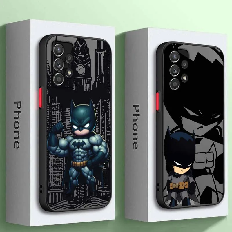 

B-Batman Cartoon Popular Art For Samsung A56 A42 A36 A34 A33 A32 A23 A16 A04 A03 Note 20 5G Frosted Translucent Phone Case