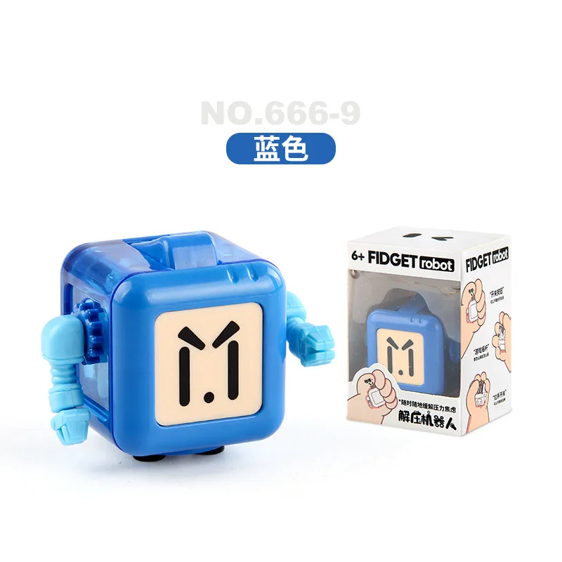 Cartoon Children\'s Robot Toys Fingertip Robot Cube juguetes antiestres ansiedad fitget toys  stress relief mini game toys gifts