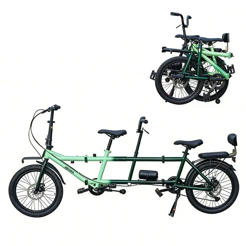 

20-Inch new three-fold bicycle leisure parent-child couple car can be implemented double three scenic wagon
