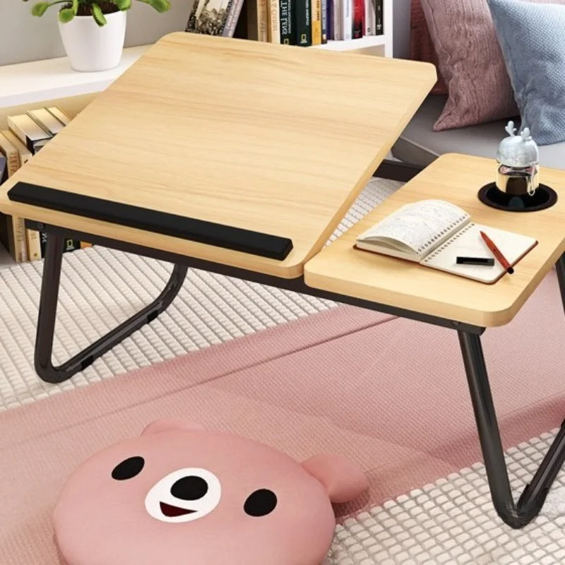 Computer desk on the bed can be folded and lifted, small table on the bed, simple bedroom computer desk study desk