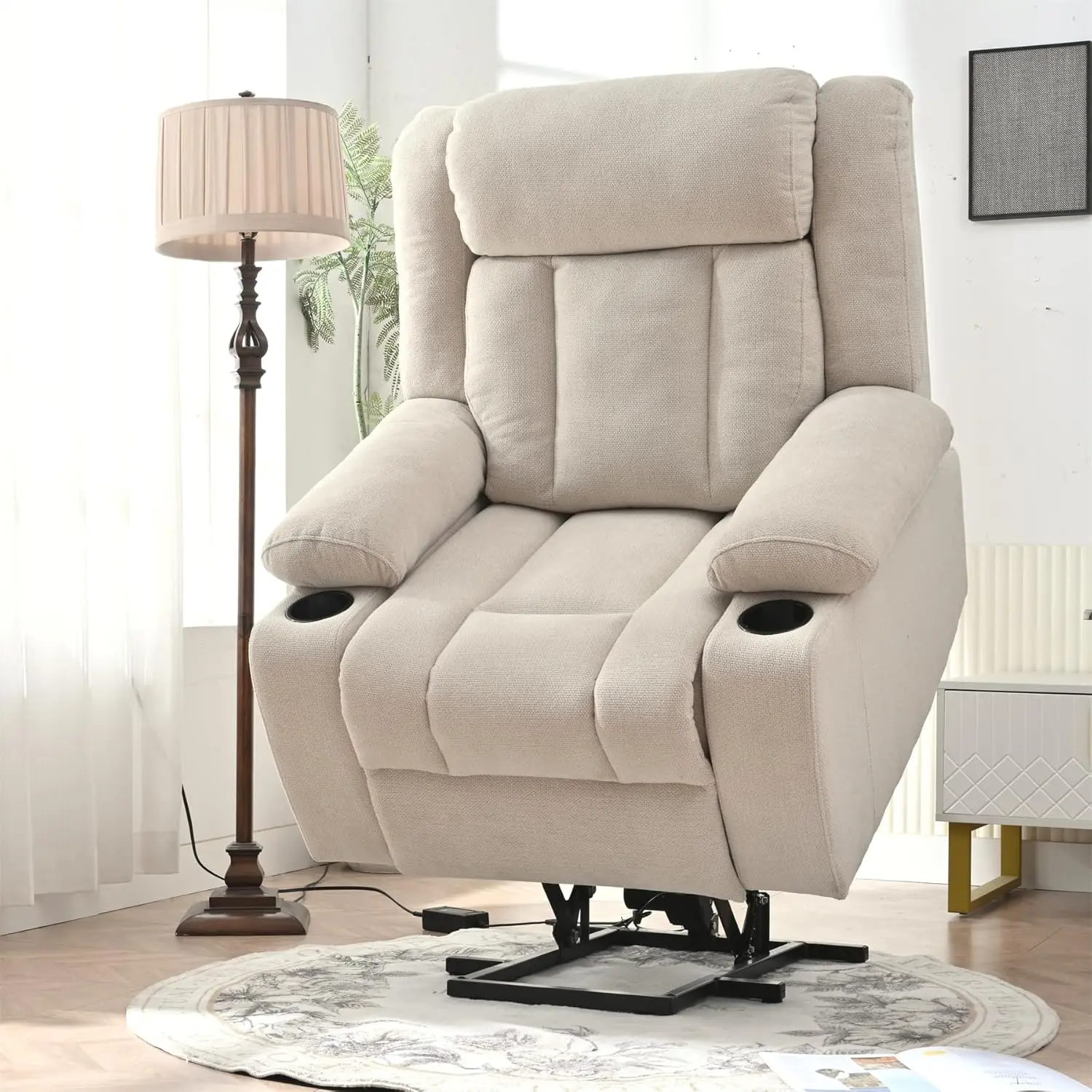 

Modern White Living Room Elderly Manual Power Single Lounge Leather Recliner Swivel Lift Rocking Massage Recliner Sofa Chair